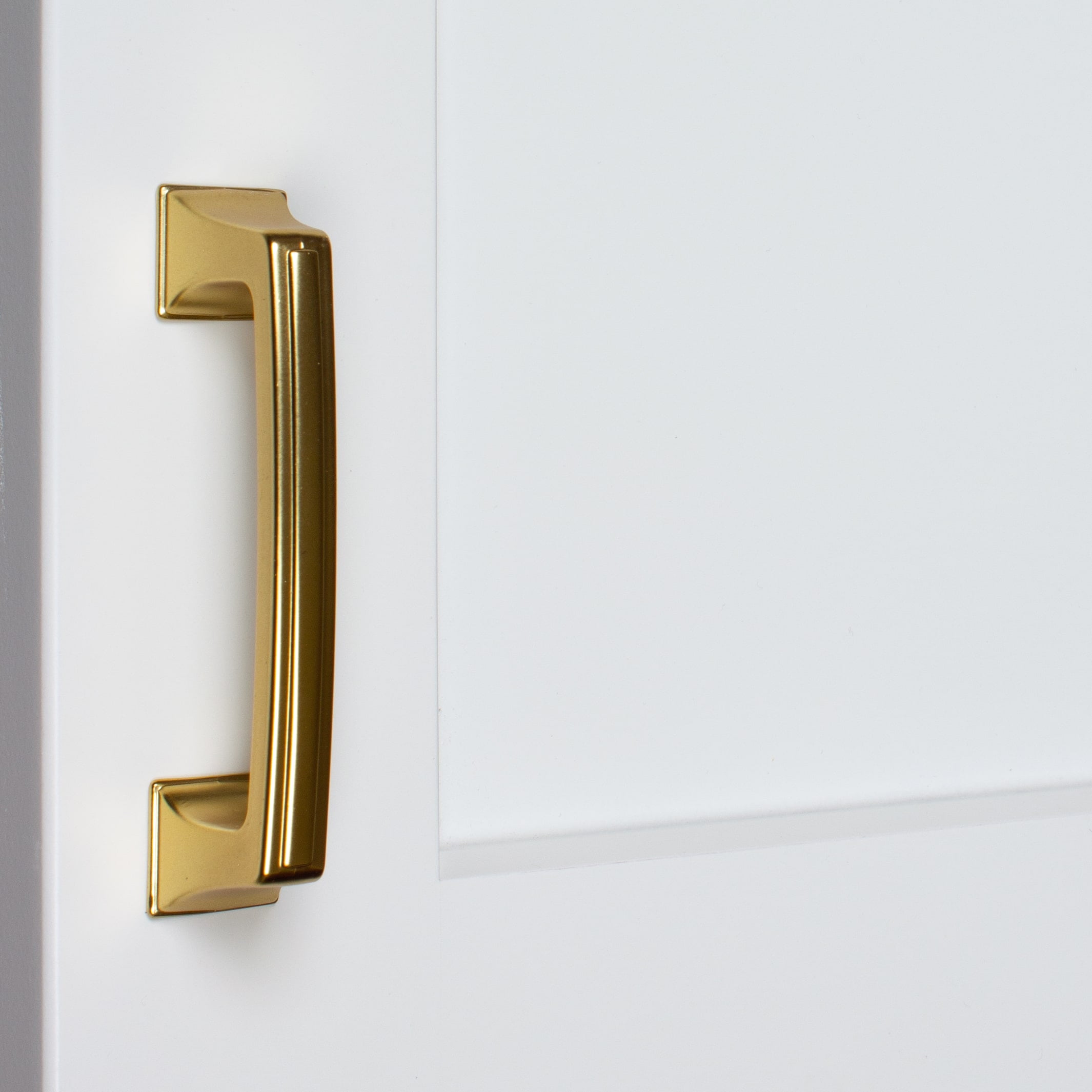 GlideRite 3 in. Center Classic Base Pull Cabinet Hardware Handles, Brass Gold, Pack of 25