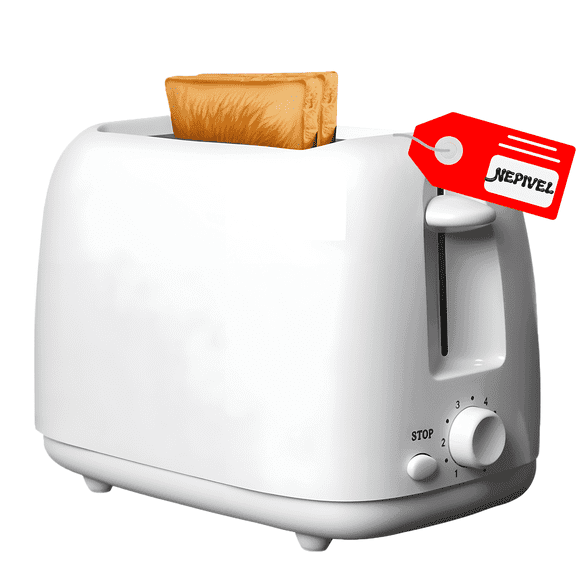 NEPIVEL Bread Toaster, 2 Slice Toaster with Settings Cancel Functions, 6 Browning Settings, Removable Crumb Tray, Quick Toasting for Bagels Waffles Specialty Breads, Puff Pastry, Snacks