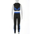 thumbnail image 6 of IEFIEL Kids Girls 3Pcs Sports Set Camisole Mesh Hoodie Cropped Vest Jogger Pants Hip Hop Dance Suit Blue 6, 6 of 7