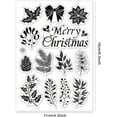 thumbnail image 6 of Christmas Tree Plant Silicone Clear Stamp Holly Pine Cones Transparent Silicone Stamp Mistletoe Poinsettia Rubber Stamp, 6 of 9
