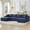 Blue, variant on 125 Inch Modular Cloud Couch Sectional Sofa for Living Room, Modern Corduroy Boneless Couch, Upholstered Deep Seat U Shape Sofas Couches, No Assembly Required, Black