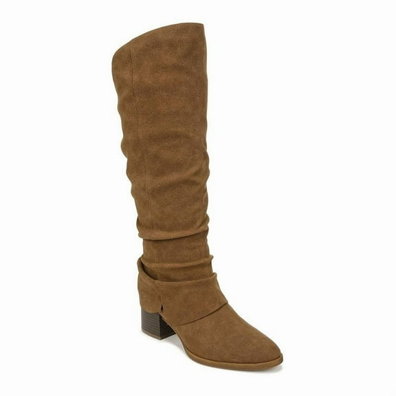 LifeStride Womens Delilah Pointed Toe Knee High Boot Fawn Beige Wide Calf 8 W