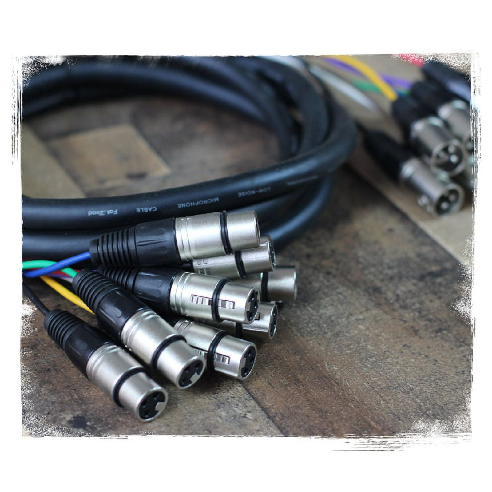 Fat Toad 8 Channel XLR Snake Cable Patch -10Ft Recording Studio PA DJ Microphone