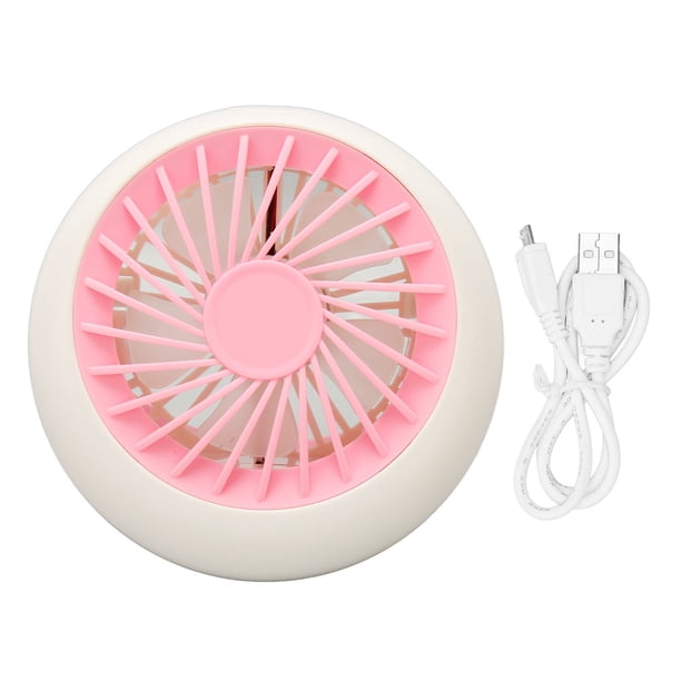 Ventilador de escritorio USB multifunción 3 velocidades Silencioso Fuerte flujo de aire Pequeño ventilador de mesa para dormitorio Hogar Oficina Escritorio Viajes Rosa