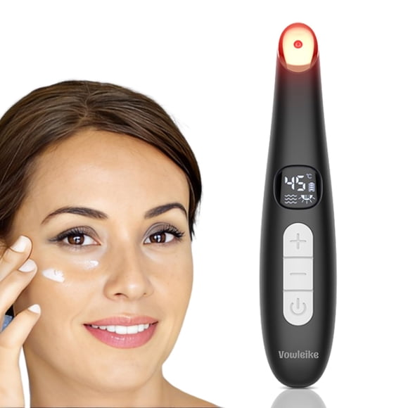 Eye Lift Wand Vowleike, pantalla LCD 3 en 1, vibratoria, de 37 °C a 45 °C, negra