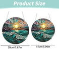 thumbnail image 3 of Ocean Sunset Acrylic Wall Art Coastal Themed Window Hanging Decoration Beach Style Home Decor For Living Room Bedroom, 3 of 6