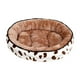 thumbnail image 2 of Manta de invierno cálida de felpa ovalada para mascotas, dos lados disponibles, cama para mascotas con manchas marrones, cama para gatos, cama para perros, tapete para mascotas de cuatro estaciones, t, 2 of 6