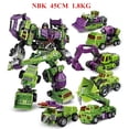 thumbnail image 1 of NBK-Figuras de acción 6 en 1 para niños, juguete de transFormación grande de 45CM, gran Devastator Anime, Robot, coche KO GT, camión, excavadora, grúa, modelo, 1 of 4