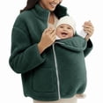 thumbnail image 3 of Maternity Winter Coat | 2-In-1 Zip-Up | Fall Winter Fleece Sweatshirt Warm Kids Carrier Jacket | for Daily Wear, 3 of 9