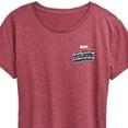 thumbnail image 3 of Marvel Captain America - Retro Distressed Flag - Women's Short Sleeve Graphic T-Shirt, 3 of 5