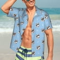 thumbnail image 7 of Disketp Hawaiian Shirts for Men,French Bulldog2 Print Mens Casual Short Sleeve Button Down Shirts Beach Shirt, 7 of 7