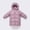 Purple, variant on Zpanxa Winter Jacket Kids Raglan Sleeve Full Zip Hooded Long Puffer Jacket Girls Minimalist Solid Color Warm Winter Coat