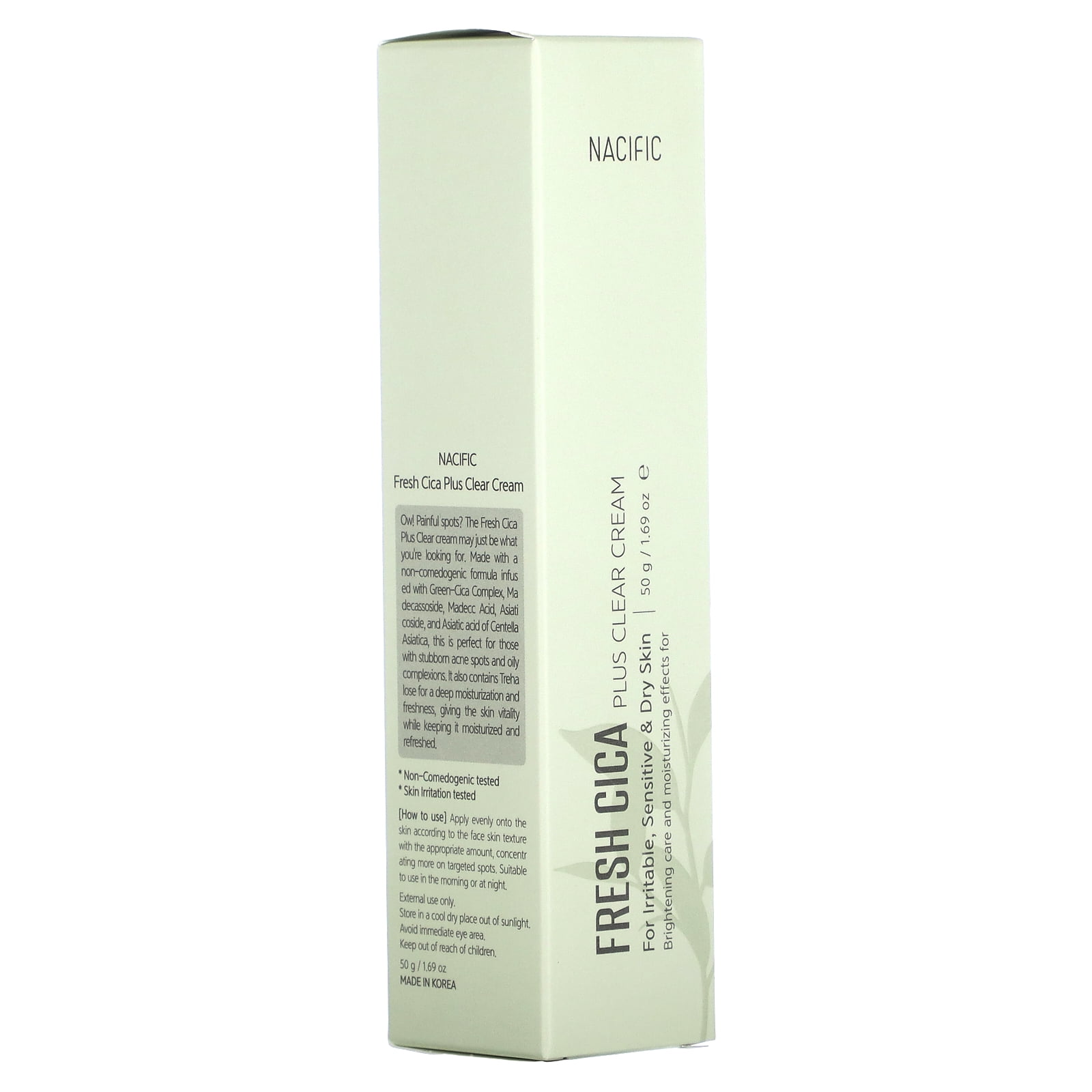 Nacific Fresh Cica, Plus Clear Cream, 1.69 oz (50 g)