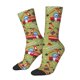thumbnail image 1 of Fotbe Cartoon Fire Truck Calcetas Largas con Estampado para Hombre y Mujer – Calcetas de Compresión Transpirables y Elásticas, Viajar y Uso Diario Talla 5-11, 1 of 6