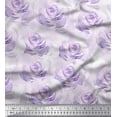 thumbnail image 1 of Soimoi Purple Georgette Viscose Fabric Rose Floral Fabric Prints By Yard 44 Inch Wide, 1 of 3