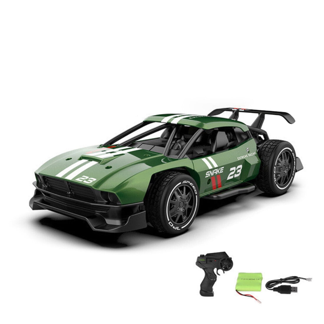 1/24 Scale Mini RC Drift Car for Adults, 2.4G 4WD RC Racing Car with Alloy Body & Glossy Metal Shell, 15+ KM/H Remote Control Vehicle for Teens and Adults - RTR
