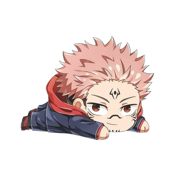 Jujitsu Fighters Main Villain Uniform Laying Anime Car Peek Sticker Decal Decor