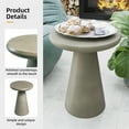 thumbnail image 3 of UPHA 2-piece Outdoor Round Side Table,Patio Concrete Accent End Table for Garden, Deck, Living Room, Bedroom, Light Khaki, 3 of 10