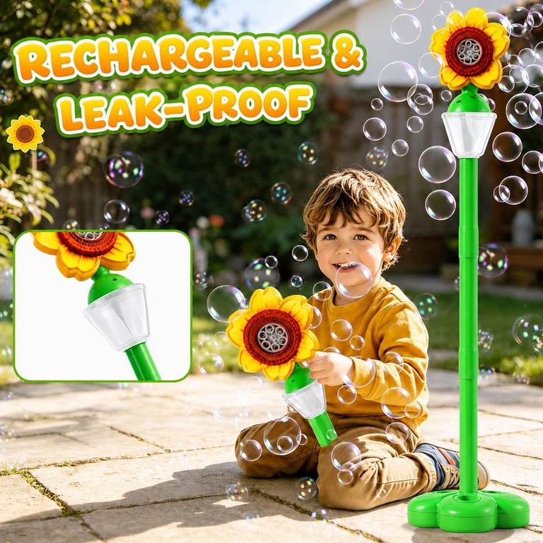 JoyStone Sunflower Bubble Machine, Adjustable 2-in-1 photo 3