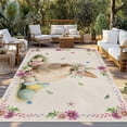 thumbnail image 2 of Easter Cute Bunny Outdoor Rug for Patio/Deck/Porch, Non-Slip Large Area Rug 3 x 5 Ft, Eggs Spring Daisy Flowers Vintage Indoor Outdoor Rugs Washable Area Rugs, Reversible Camping Rug Carpet Runner, 2 of 8