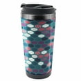 thumbnail image 1 of Geometric Travel Mug, Vibrant Hexagon Shapes, Steel Thermal Cup, 16 oz, by Ambesonne, 1 of 2