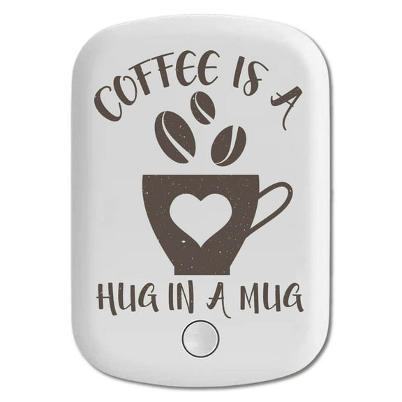 DistinctInk Magnetic Battery Pack, 5000 mAh Wireless Portable Charger with USB-C Cable, Compatible with MagSafe iPhone 14 / 13 / 12 Series - Coffee Is Hug In A Mug