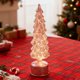 thumbnail image 3 of Adorno Navideño Giratorio de Cristal Iluminado para Árbol de Navidad. Decoraciones de Mesa de Cristal Giratorio., 3 of 6