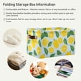 thumbnail image 5 of Leaf and Lemon Slice Storage Bins with Handle Fabric Organizer Basket Foldable Box 1 Pack 14.2x10.2x8.3, 5 of 8