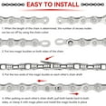 thumbnail image 6 of 6/7/8 Speed Bike Chain, Bicycle Chain 1/2x3/32 Inch Steel Bike Chain MTB Chains Replacement for BMX Road Mountain Bike, 116 Links, Silver, 6 of 9