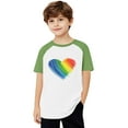 thumbnail image 3 of Zpanxa Girls Shirts Color Print Short Sleeve T Shirt Summer Oversized Crewneck Basic Tee With Polyester Spandex 4 Years, 3 of 6