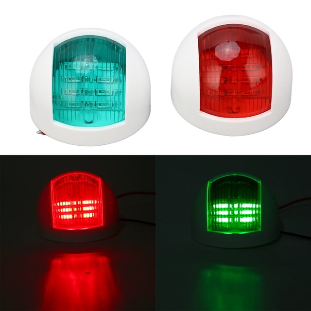 Lámpara para yates, par de luces laterales para barcos, redondas, impermeables, luz de señal de navegación, valor excepcional