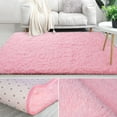 thumbnail image 4 of Noahas Fluffy Soft Kids Room Baby Nursery Rug, Anti-Skid Large Shaggy Area Rug, 4' x 6', Pink, 4 of 7