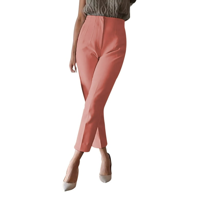 AWXNJUX Pants for Women Womens Comfy Cropped Work Pants with Pockets Suit Pants Womens Pants Womans Pants Pantalon Femme D XL Walmart