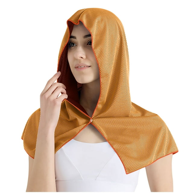 Haut à Capuche avec Protection Solaire pour Femmes, Manches 3/4, Col Rond, Séchage Rapide, Mode Décontractée, Vert Militaire