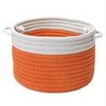 thumbnail image 2 of Colonial Mills Dip-Dye Orange Zest Storage Basket w/Handles Medium: 16x16x10, 2 of 3