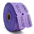thumbnail image 2 of 500-Pack Tactical Draw Tickets, Double Roll, Event Tickets, Admission, Classroom Awards, Fundraising & Prizes - Purple, 2 of 5