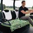 thumbnail image 4 of Bulopur Golf Seat Covers for Cart Washable Golf Cart Towel Seat Covers with 4 Front Pockets Compatible with EZGO, Yamaha, Club Car Gift for Friends, 4 of 8