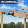 thumbnail image 5 of Studyset Outdoor Pergola, Heavy-Duty Aluminum Patio Pergolas and Gazebos Clearance with Retractable Canopy Sun Shade, UV-Resistant Metal Pergola for Existing Deck, Backyard Garden Porch, 5 of 8