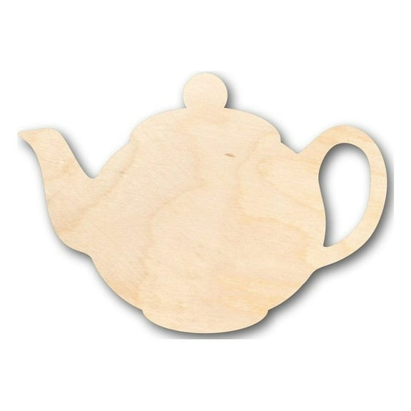 Unfinished Wood Teapot Shape - Kitchen - Craft - up to 46" DIY 8" / 1/4"