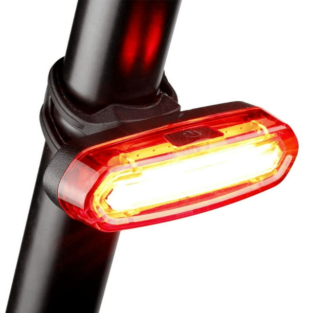 Luz trasera para bicicleta, recargable por USB, LED COB, con múltiples modos de iluminación, resistente a golpes e impermeable.