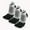 Black+White, variant on COOLMAX Unisex Toe Socks 3-Pack - Separated Toe Design for FiveFingers Shoes & Daily Wear