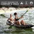 thumbnail image 2 of SereneLife 2 Person Inflatable Kayak Double Kayak W/ Aluminum Paddles, Repair Kit Lightweight, Camo, 2 of 7