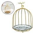 thumbnail image 6 of Birds Cage Snack Cake Stand Perfume Tray Dresser Organizer Cosmetics Storage Display Rack for Countertop Desktop Party Wedding Decoration , Blue, 6 of 7