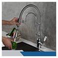 thumbnail image 1 of Pull Down Kitchen Sink Faucet Hot & Cold Mixer Crane Tap with Dual Spout Deck Mounted, 1 of 7