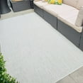 thumbnail image 2 of Well Woven Leifen Grey Indoor / Outdoor Flat Weave Pile Solid Color Pattern Area Rug 5x7 (5'3" x 7'3"), 2 of 10