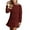 Brick Red, variant on Womens Cable Knit Sweater Dress Crewneck Pleated Dresses Twofer Style Long Sleeve Mini Patchwork Dress Brick Red,2XL