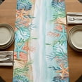 thumbnail image 5 of Table Runners 90 Inches Long Dress Scarves, Ocean Coastal Farmhouse Coffee/Dining/Kitchen Table Runner for Living Room, Summer Nautical Beach Coral Starfish 13x90 Inch, 5 of 9