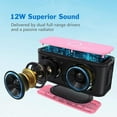 thumbnail image 2 of DOSS Bluetooth Speaker, SoundBox Touch Portable Wireless Speaker with 12W HD Sound and Bass, IPX4 Water-Resistant, 20H Playtime, Touch Control, Handsfree, Speaker for Home, Outdoor, Travel-Pink, 2 of 7
