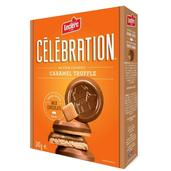 LECLERC CELEBRATION GALLETAS C/CHOCO C/LECHE MANTEQ RELLE/TRUFA