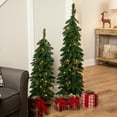 thumbnail image 3 of Northlight Pre-Lit Pencil Alpine Artificial Christmas Tree - 4' - Clear Lights, 3 of 8